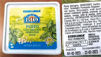 Pesto Esselunga Bio ritirato